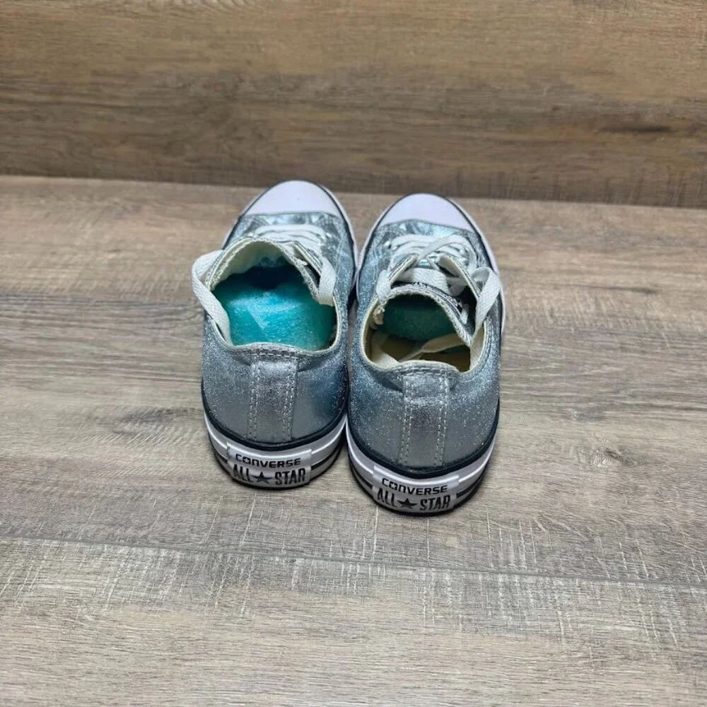 Converse Chuck Taylor Metallic Silver Low Top Sneakers Women's Size 7